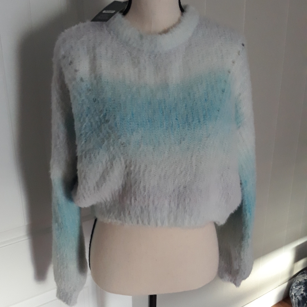 NWT wild fable fuzzy cropped sweater